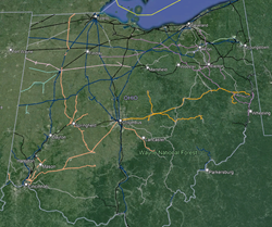 Ohio Active Railways map